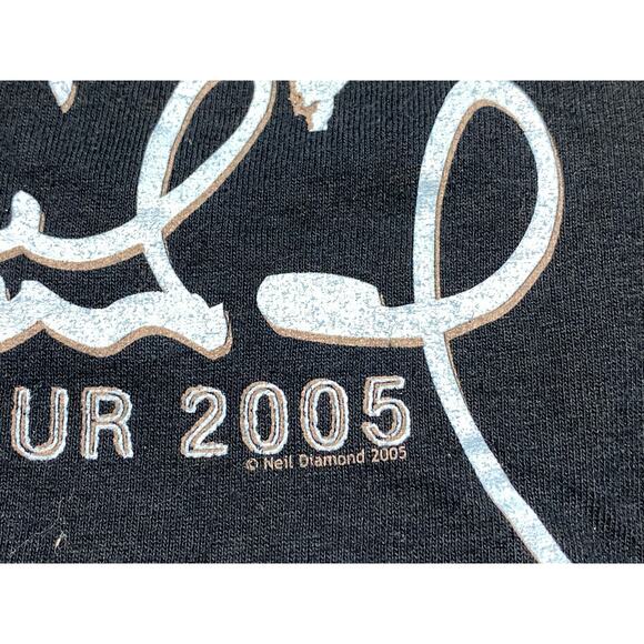 2005 Neil Diamond World concert tour double sided T shirt L Perfect shape - Picture 5 of 8